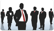 Photo of Information Technology consultants standing in a group.